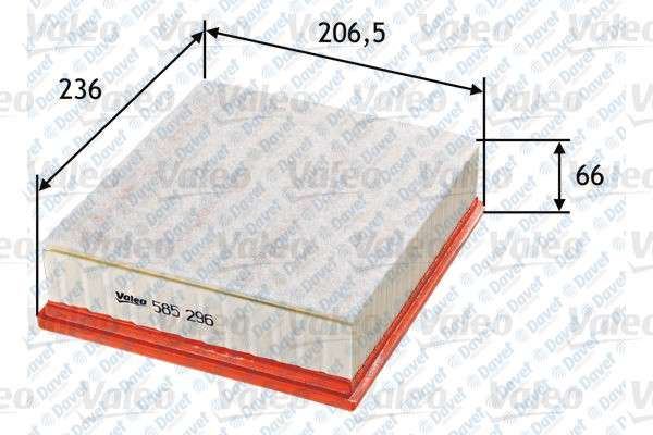 VALEO 585296 Hava Filtresi Ford Focus Ii 2.5 St/Volvo V50 2.4  ####